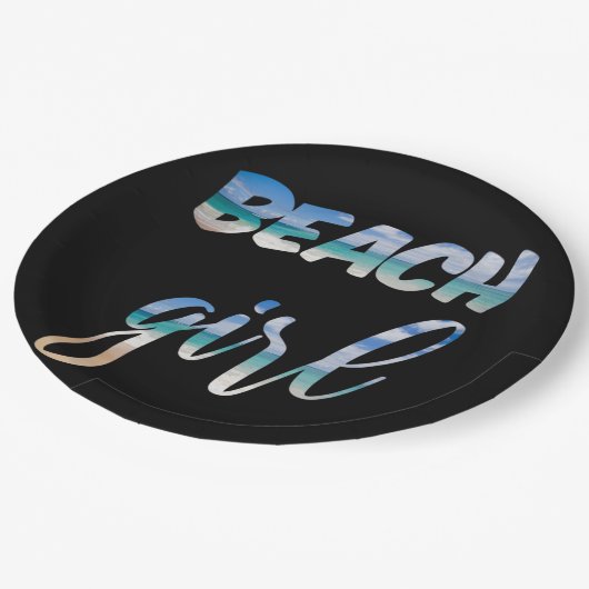 Beach Girl Papieren Bordje (Gekanteld)