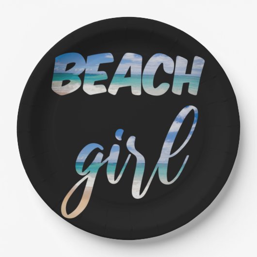 Beach Girl Papieren Bordje (Voorkant)