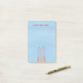 Beach Girl Personalized Cool Cabin Cute Cute Post-it® Notes (Op bureau)