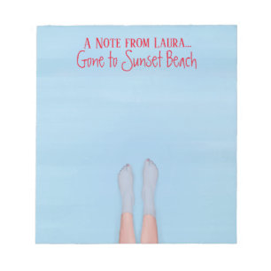 Beach Girl Personalized Cool Lake Ocean Cabin Notitieblok