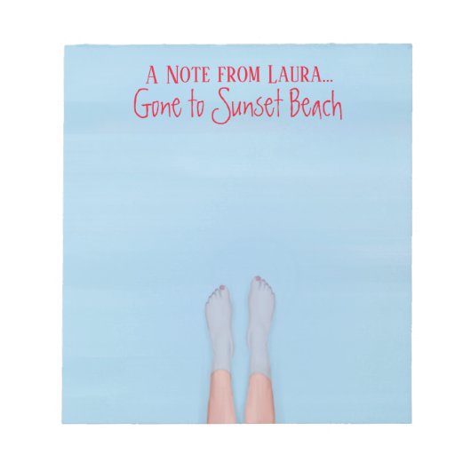 Beach Girl Personalized Cool Lake Ocean Cabin Notitieblok (Voorkant)