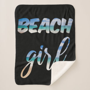 Beach Girl Sherpa Deken