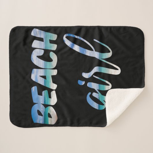 Beach Girl Sherpa Deken (Voorkant (horizontaal))