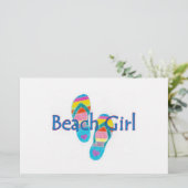 Beach Girl Stationery Briefpapier (Staand voorkant)