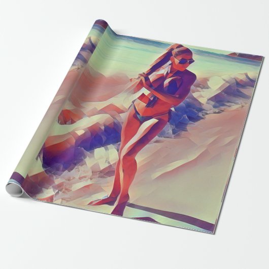 Beach Girl Thunder_Cove Cadeaupapier (Uitgerold)