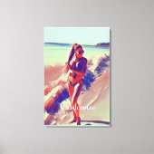 Beach Girl Thunder_Cove Canvas Afdruk (Voorkant)