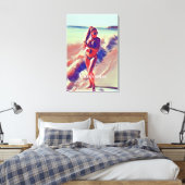 Beach Girl Thunder_Cove Canvas Afdruk (Insitu (Slaapkamer))