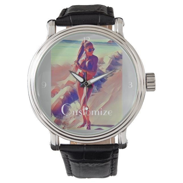 Beach Girl Thunder_Cove Horloge (Voorkant)
