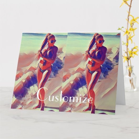 Beach Girl Thunder_Cove Kaart (Gele Bloem)