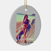 Beach Girl Thunder_Cove Keramisch Ornament (Rechts)