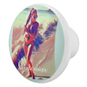 Beach Girl Thunder_Cove Keramische Knop (Rechts)