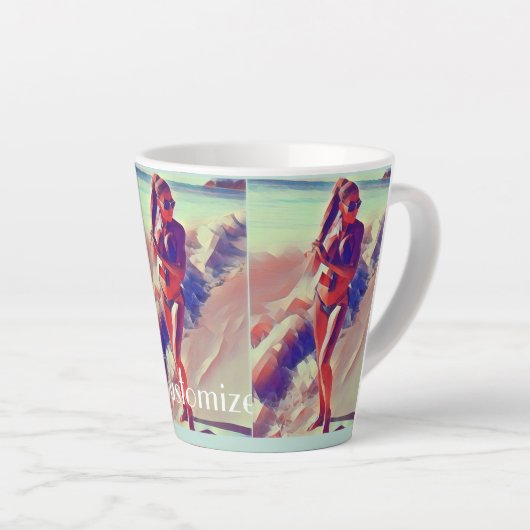 Beach Girl Thunder_Cove Latte Mok (Rechterhoek)