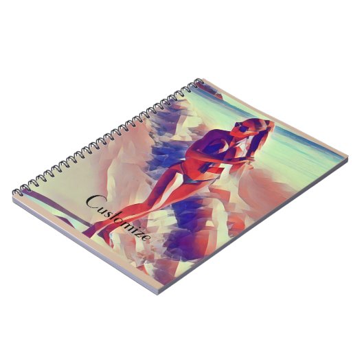 Beach Girl Thunder_Cove Notitieboek (Linkerzijde)