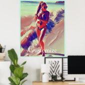Beach Girl Thunder_Cove Poster (Thuiskantoor)