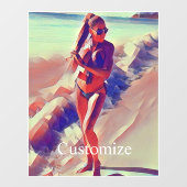 Beach Girl Thunder_Cove Raamsticker (Vel)