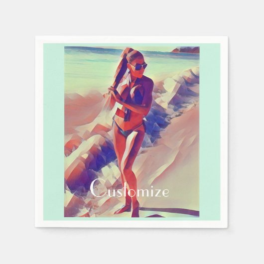 Beach Girl Thunder_Cove Servet (Voorkant)