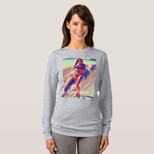 Beach Girl Thunder_Cove T-shirt (Voorkant volledig)