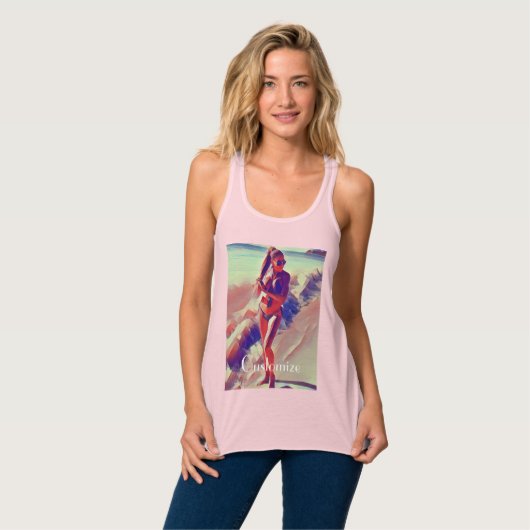 Beach Girl Thunder_Cove Tanktop (Volledige Voorkant)