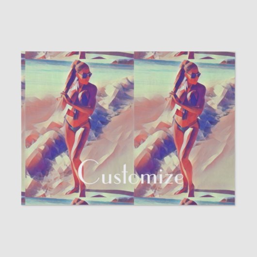 Beach Girl Thunder_Cove Tissuepapier (Voorkant)