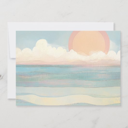 Beach Glam bij het Zee Vrijgezellenfeest Kaart (Achterkant)