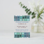Beach Glass Mosaic Tile Art Visitekaartje (Staand voorkant)