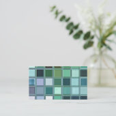 Beach Glass Mosaic Tile Art Visitekaartje (Staand voorkant)