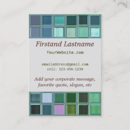 Beach Glass Mosaic Tile Art Visitekaartje