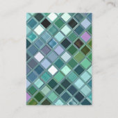 Beach Glass Mosaic Tile Art Visitekaartje (Achterkant)