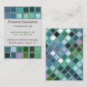 Beach Glass Mosaic Tile Art Visitekaartje (Voorkant / Achterkant)