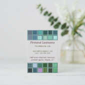 Beach Glass Mosaic Tile Art Visitekaartje (Staand voorkant)