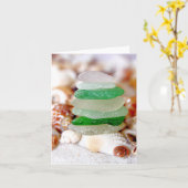 Beach Glass & Seashells Card Kaart (Gele Bloem)