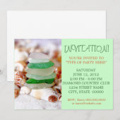 Beach Glass & Seashells-uitvindingen Kaart (Voorkant / Achterkant)