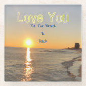 Beach Glazen Onderzetter (Voorkant)