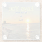 Beach Glazen Onderzetter (Achterkant)