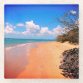 Beach Glazen Onderzetter (Voorkant)