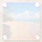 Beach Glazen Onderzetter (Achterkant)