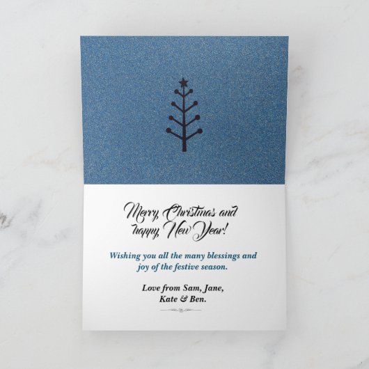 Beach Glitter-kerstWenskaart Feestdagen Kaart (Binnen)