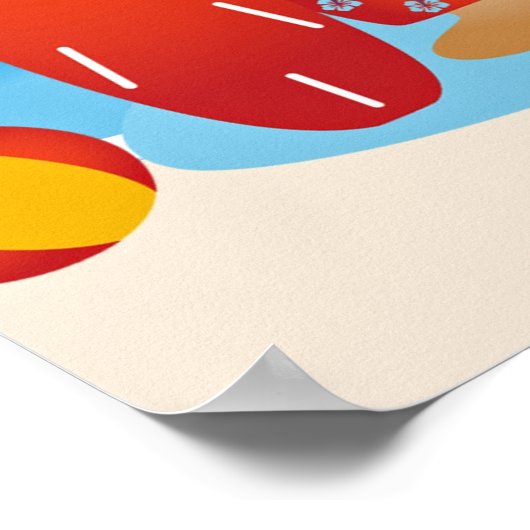 Beach Gnome Art Poster (Hoek)