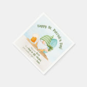 Beach Gnome St Patrick's Day Paper Napkin Servet (Hoek)