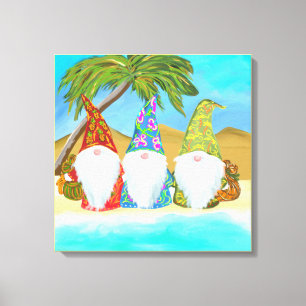 BEACH GNOMES CANVAS AFDRUK