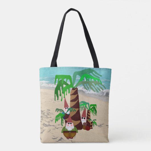 Beach Gnomes Canvas tas (Achterkant)