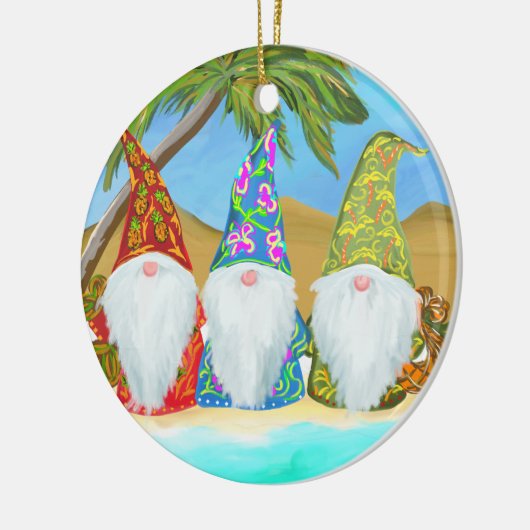 BEACH GNOMES KERAMISCH ORNAMENT (Links)