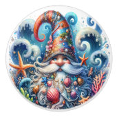 Beach Gnomes Keramische Knop (Voorkant)