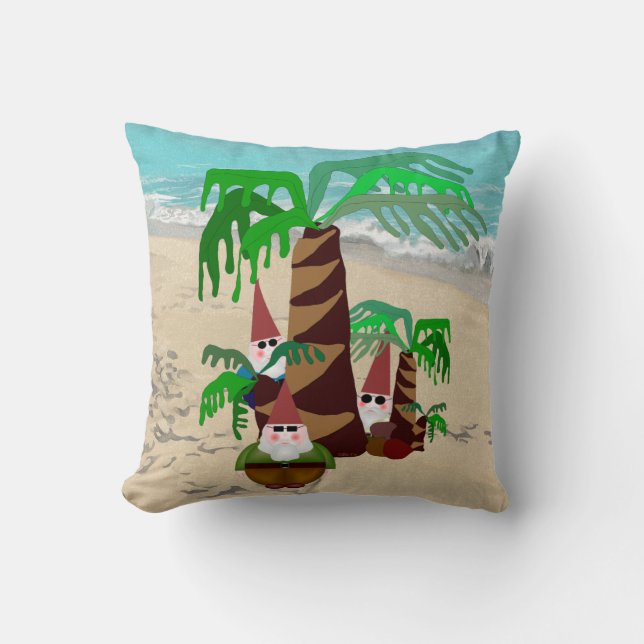 Beach Gnomes Kussen (Voorkant)