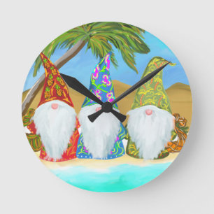BEACH GNOMES  RONDE KLOK