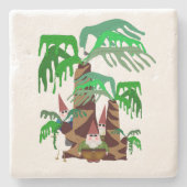 Beach Gnomes Stone Onderzetter (Voorkant)