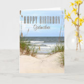 Beach Godmother Birthday Kaart (Gele Bloem)