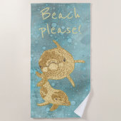 Beach Gold Dolphins "Beach Please" Strandlaken (Voorkant)