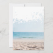 Beach Gold Seashells viering van het leven Kaart (Achterkant)