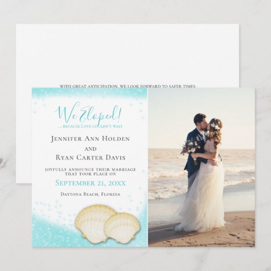 Beach Gold Sparkle we hebben uitgezocht met een fo Kaart (Voorkant / Achterkant)